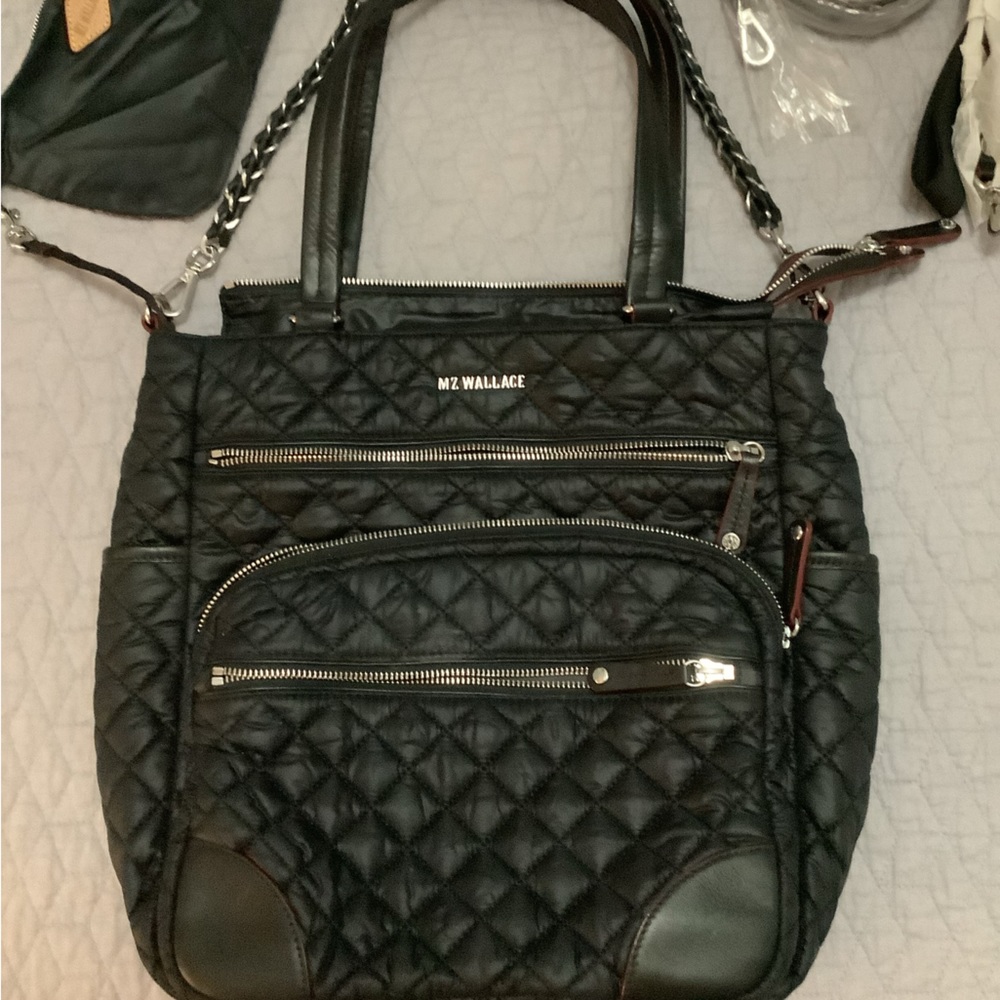 MZWallace Crosby Tote.  Black with Silver Hardware Sold out Model